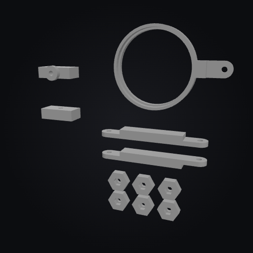 HexVault Magnifier Mount 3D model