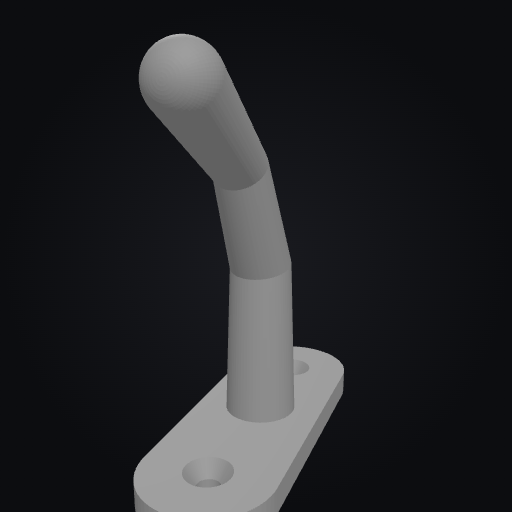 WallForge Single Hook 75mm 3D model