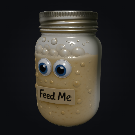 Sourdough Starter Pet 3D model
