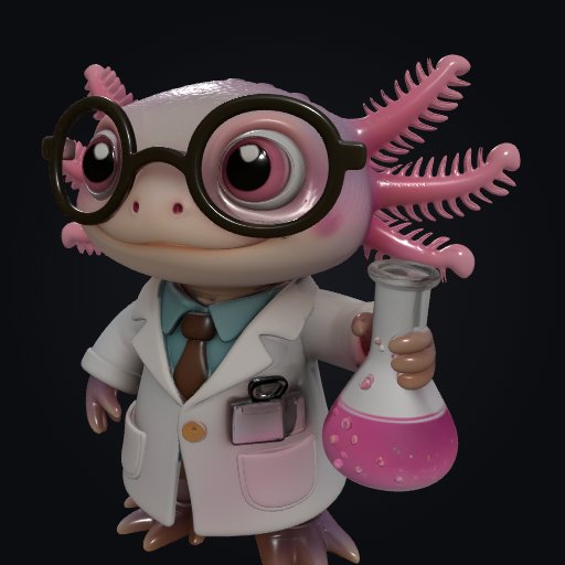 Axolotl Lab Assistant 3D model