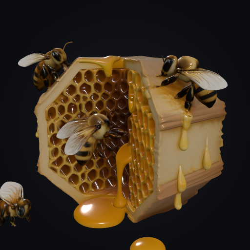 Honeycomb Bee Kingdom 3D model
