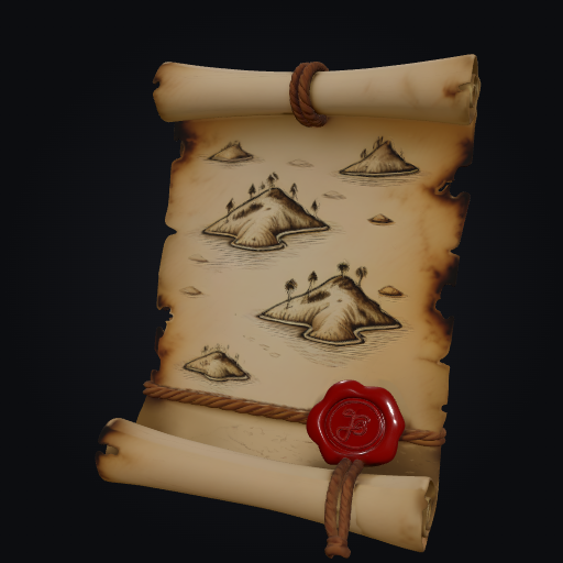 Ancient Treasure Map 3D model