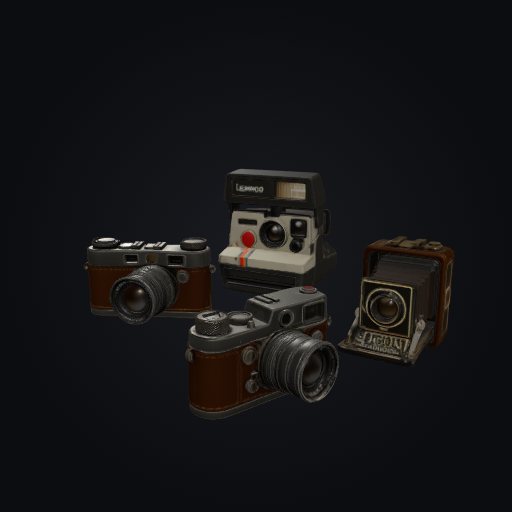 Vintage Camera Collection 3D model