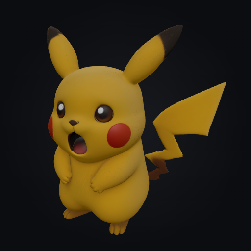 Surprised Pikachu 3D model