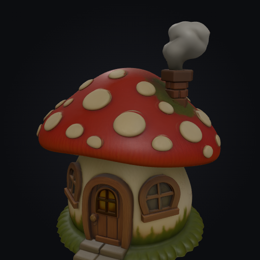 Mushroom Fairy Cottage 3D model