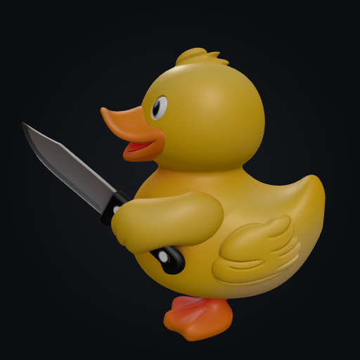 Rubber Duck with Knife 3D model