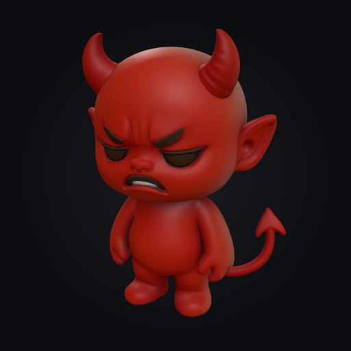 Not Today Satan Devil 3D model