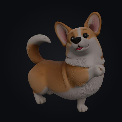 Twerking Corgi 3D model