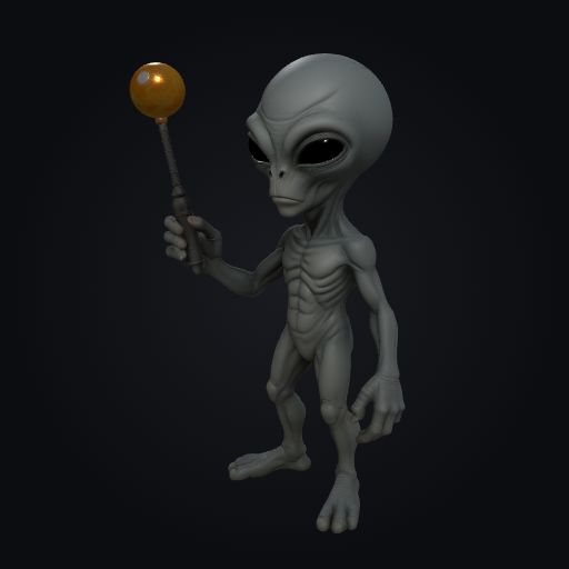 Alien with Probe 3D model