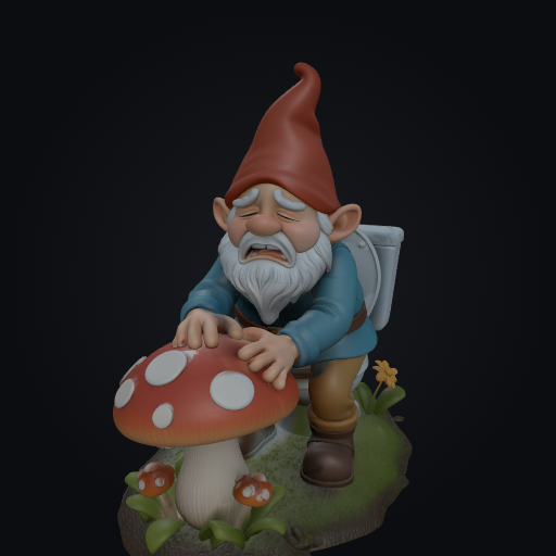 Constipated Garden Gnome 3D model