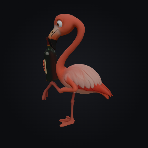 Drunk Flamingo 3D model