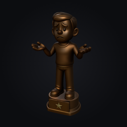 Participation Trophy Guy 3D model