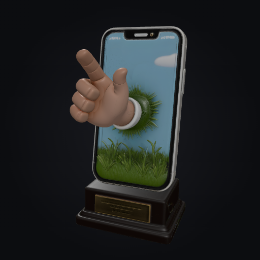 Touch Grass Trophy 3D model