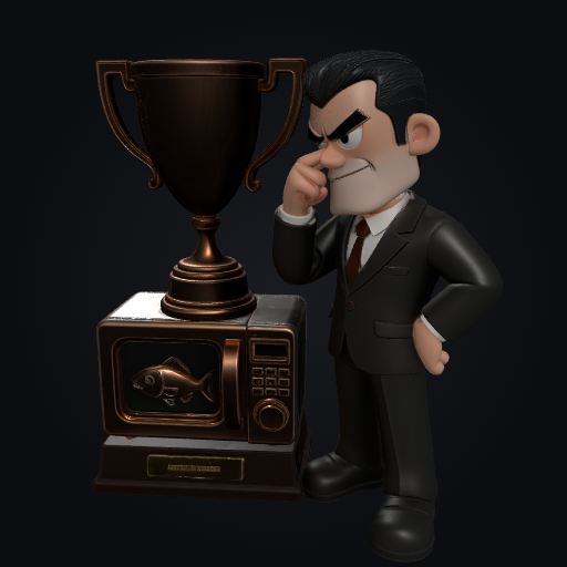 Fish Microwaver Trophy 3D model