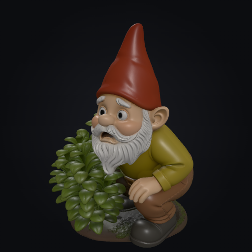 Caught Behind Bush Gnome 3D model
