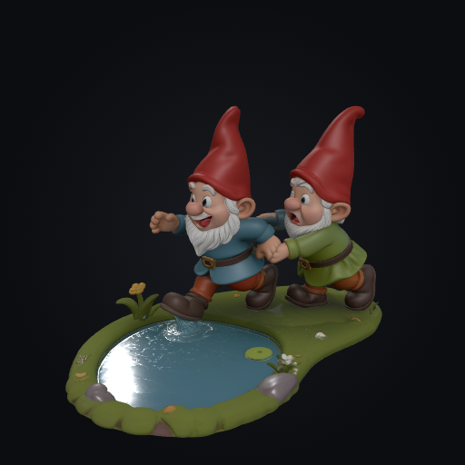 Gnome Pushing Gnome 3D model