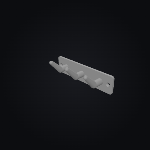 Wall Hook Set of 3 3D model