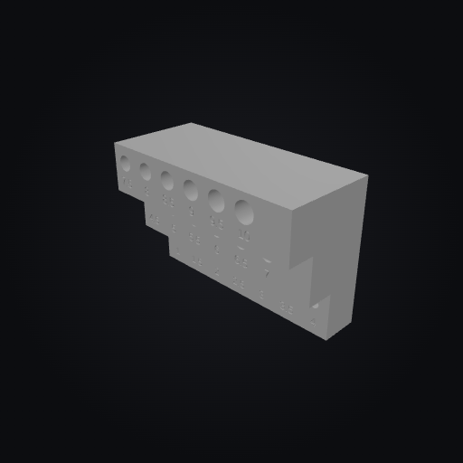 Drill Bit Organizer Metric 3D model