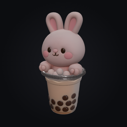 Bubble Tea Bunny 3D model