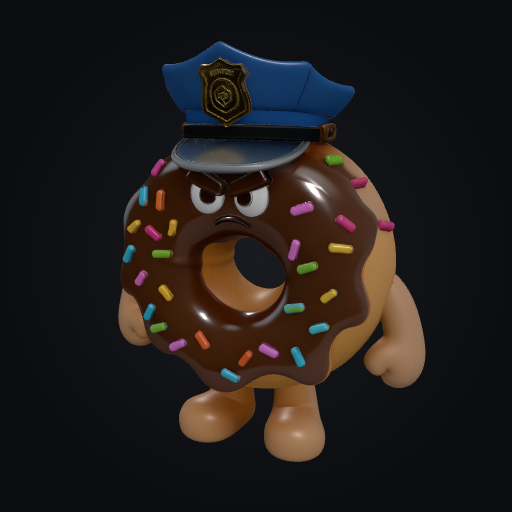 Donut Police Officer 3D model