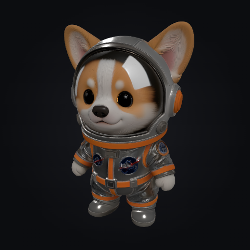 Corgi Astronaut 3D model
