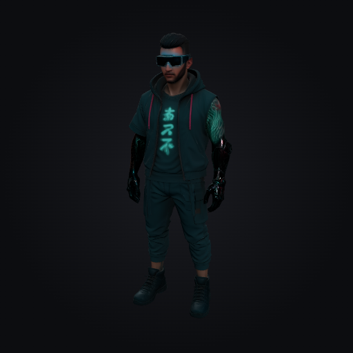 Cyberpunk Street Samurai 3D model