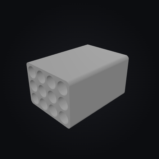 Gridfinity Pen Pencil Holder 1x2 3D model