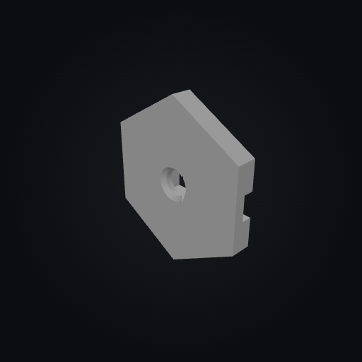 DeskGrid Base Tile Cable Passthrough 3D model