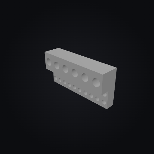 Gridfinity Hex Bit Holder 1x3 3D model