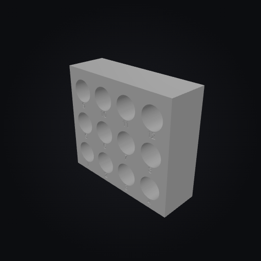 Gridfinity Battery Holder AA 2x2 3D model