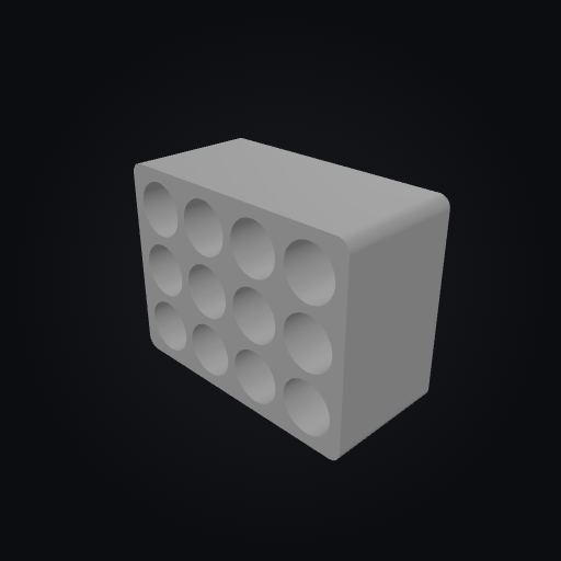 Gridfinity Battery Holder AAA 2x1 3D model