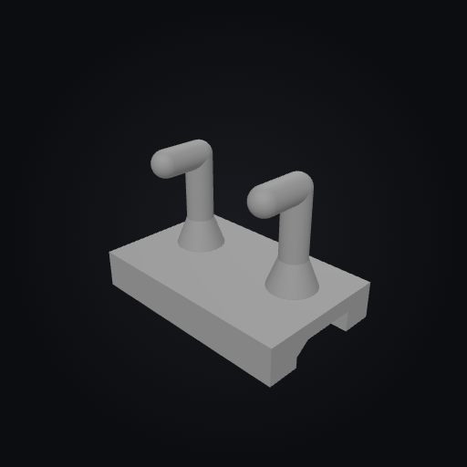 PetStation Leash Hook Double 3D model